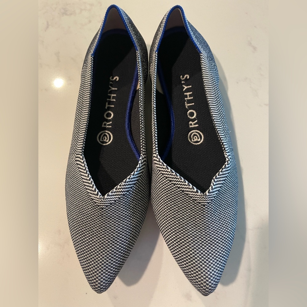 Rothy’s The Point Pebble Grey Flat , Sz 8 - Picture 12 of 13